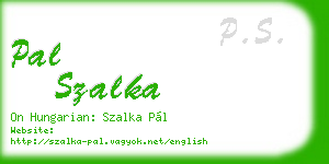 pal szalka business card