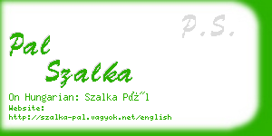 pal szalka business card